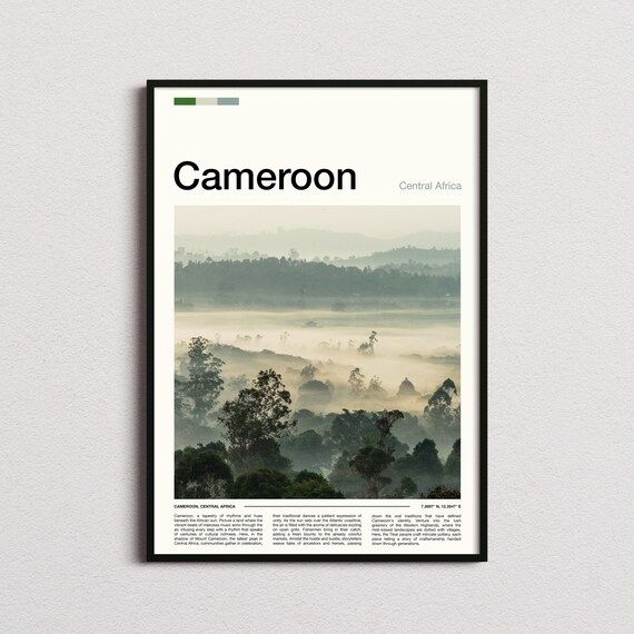 Cameroon Central Africa Misty Rainforest Dawn Landscape Photography Poster