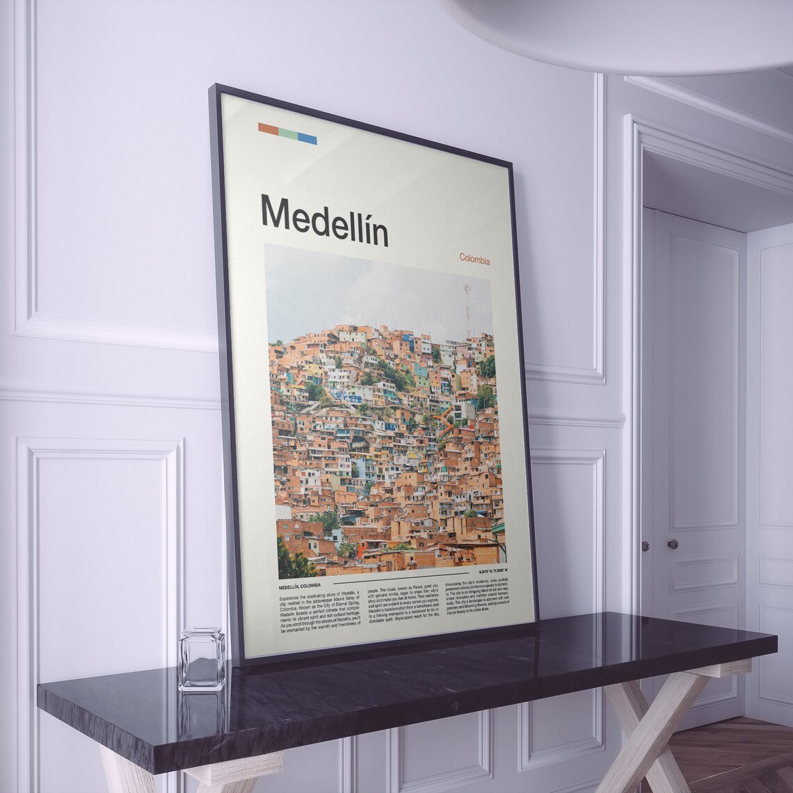 Medellin Colombia Colorful Hillside Barrio City Photo Poster - Image 2