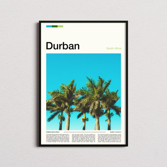 Durban Print Durban Poster Durban Wall Art South Africa Art Print Durban Photo