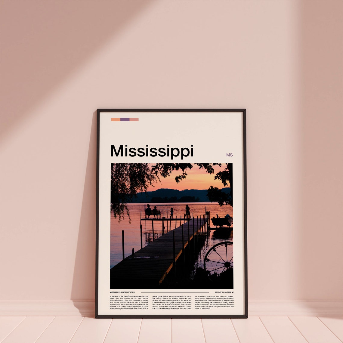 Mississippi Print Mississippi Poster Mississippi Wall Art Mississippi Art Print Mississippi Photo - Image 4
