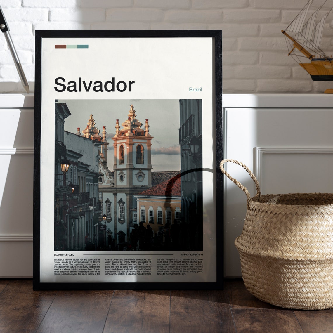 Salvador Print Brazil Poster Salvador Wall Art Salvador Art Print Salvador Photo Salvador Travel Gifts - Image 4