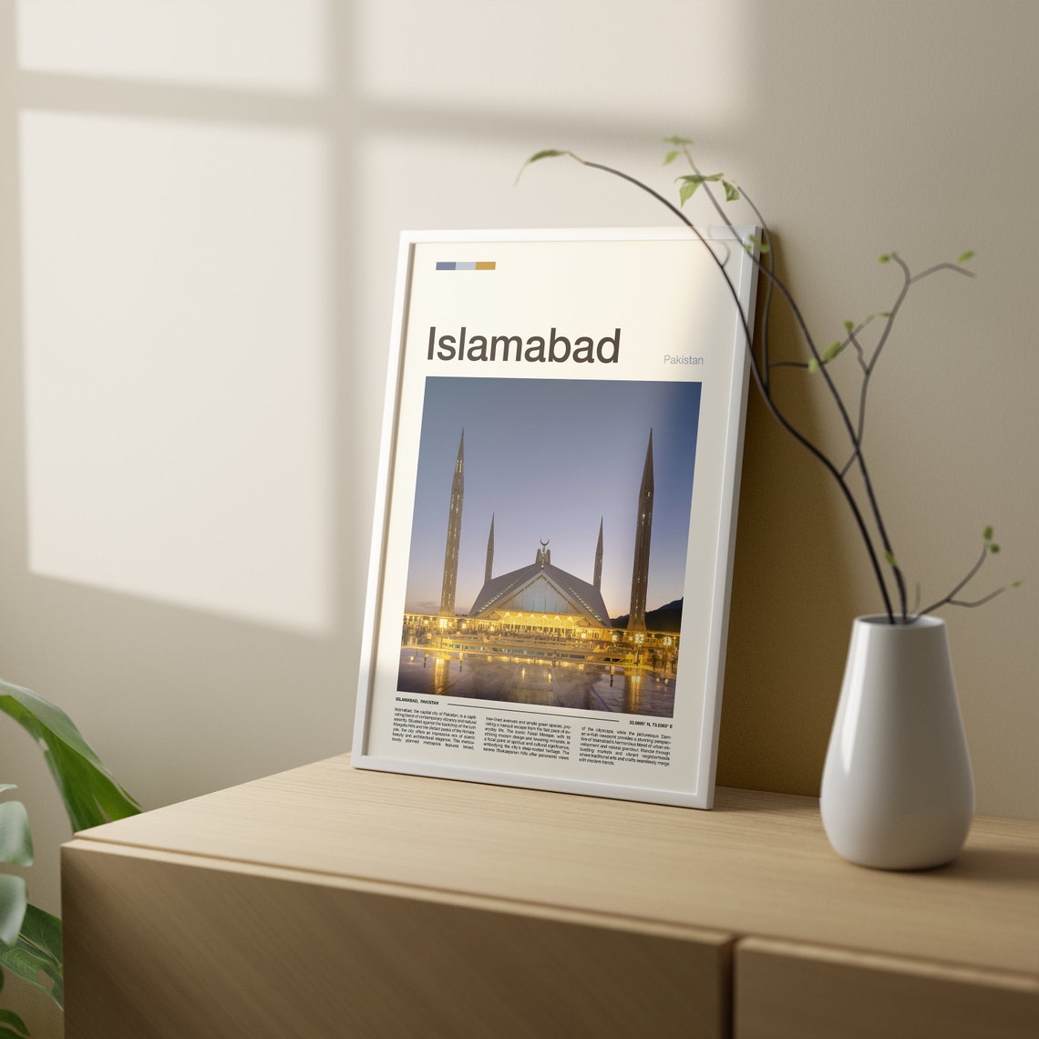 Islamabad Print Islamabad Poster Islamabad Wall Art Islamabad Art Print Islamabad Photo Pakistan Print Pakistan Art - Image 2