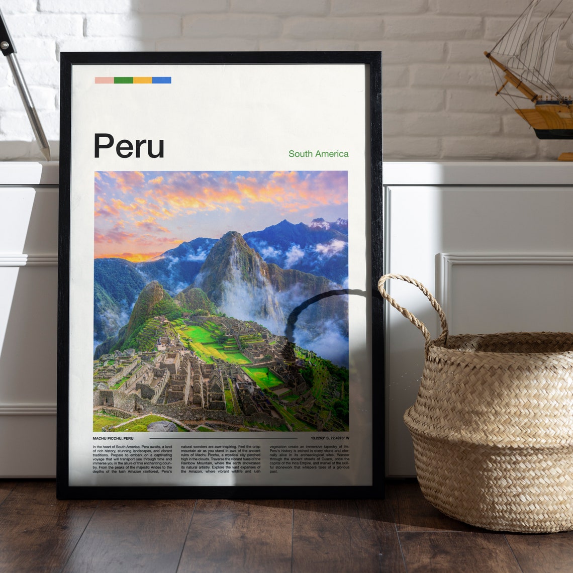 Peru Machu Picchu Sunset Andes Mountains Ancient Ruins Travel Poster - Image 4