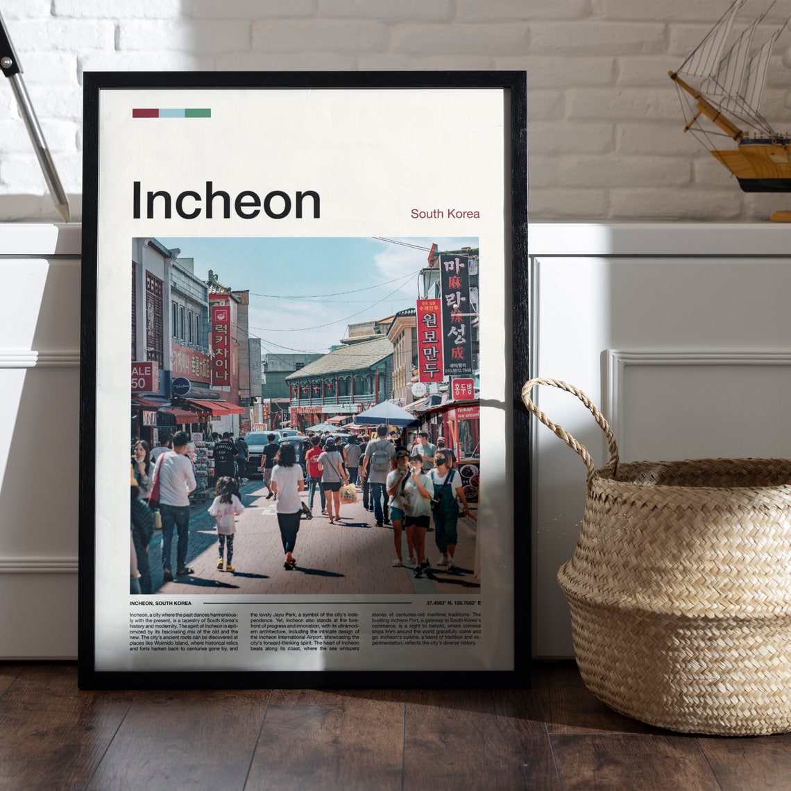Incheon Print Incheon Poster Incheon Wall Art South Korea Art Print Incheon Photo Travel Poster Traveler Gifts - Image 5