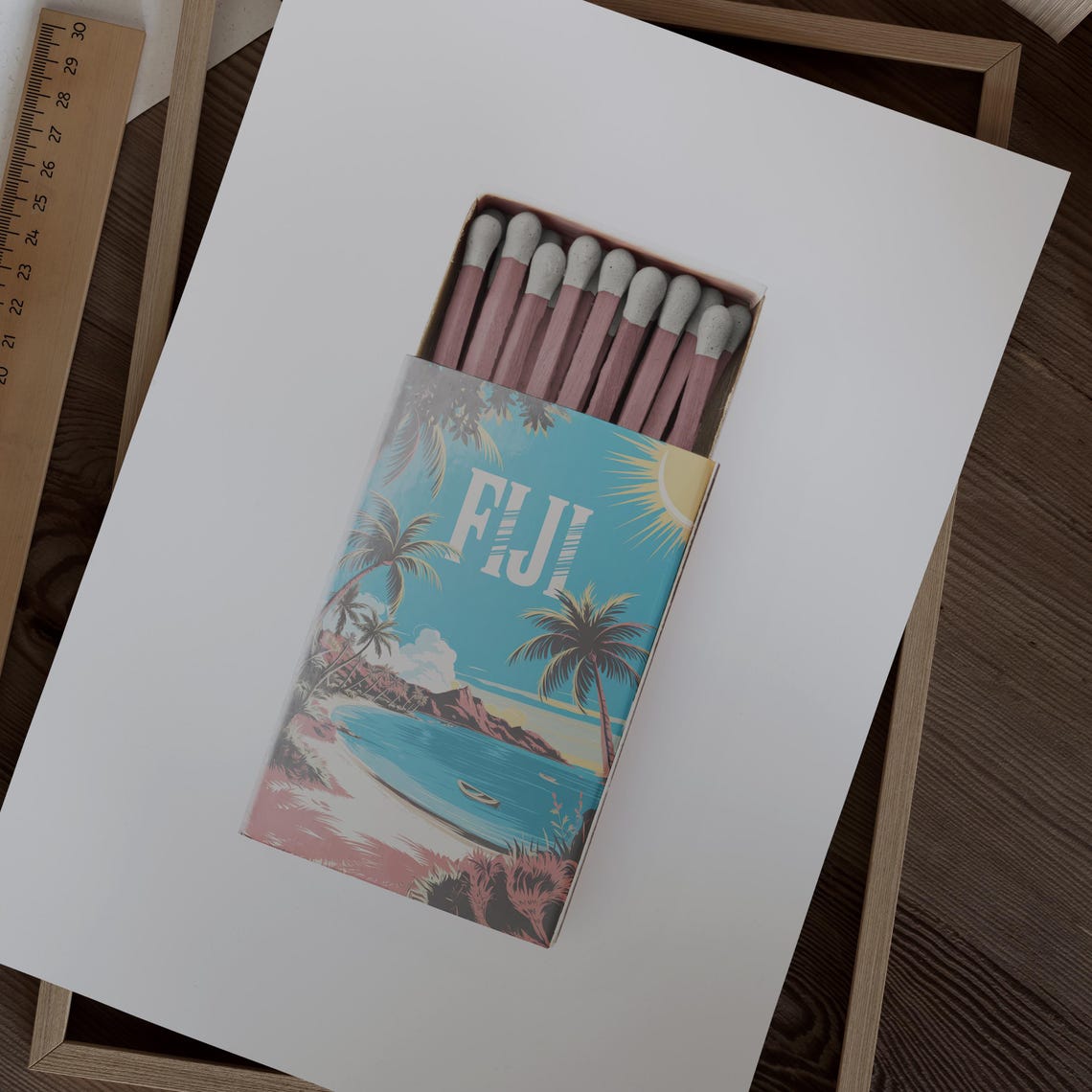 Fiji Matchbox Print Fiji Print Fiji Poster Fiji Wall Art Fiji Art Print Fiji Gifts - Image 2