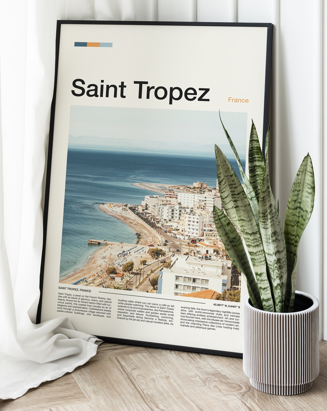 Saint Tropez France French Riviera Beach Coastline Aerial View Poster - Image 2