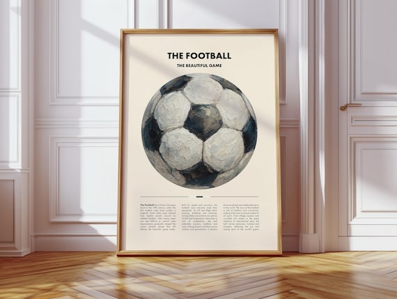 The Football Beautiful Game Vintage Soccer Ball History Poster
