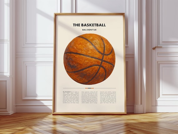 Vintage Basketball Poster Ball Dont Lie Sports History Artwork