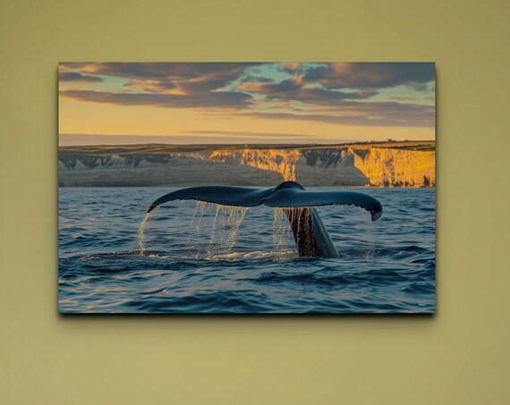 Animal Wall Art Whale Huge Nature Life Wildlife Art The Whale Tail On Glaciers The Killer Whale Orcinus Orca