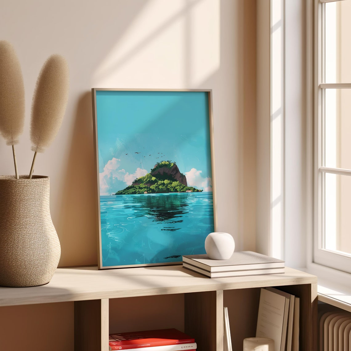 Tropical Island Modern Beach Art Print - Image 4