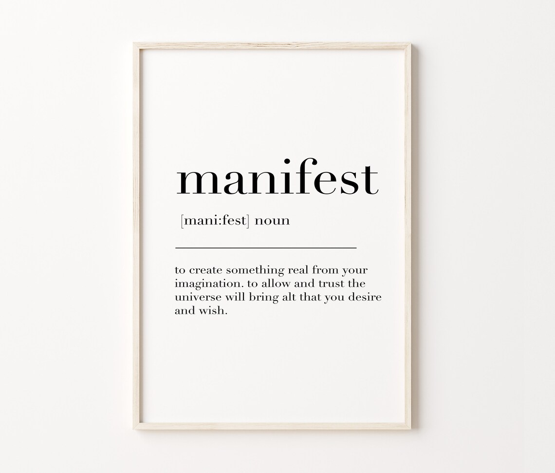 Manifest Manifest Print Manifest Poster Manifest Definition Manifest Wall Art Manifest Definition Print Manifest Gift - Image 4