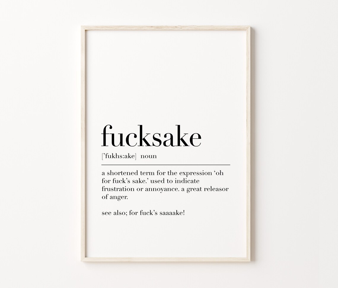 Fucksake Definition Print, Funny Dictionary Poster - Image 3