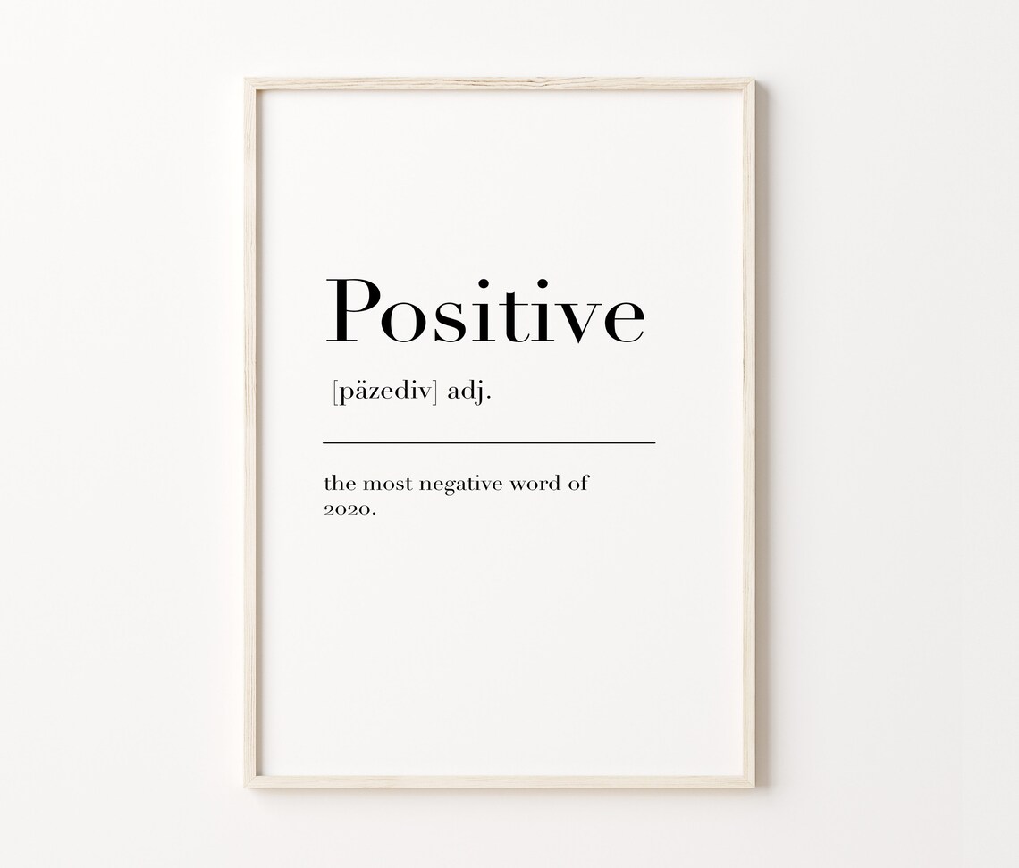 Positive Definition Print Definition Poster Positive Wall Art Poster Positive Print Dictionary Print Positive Quote - Image 4