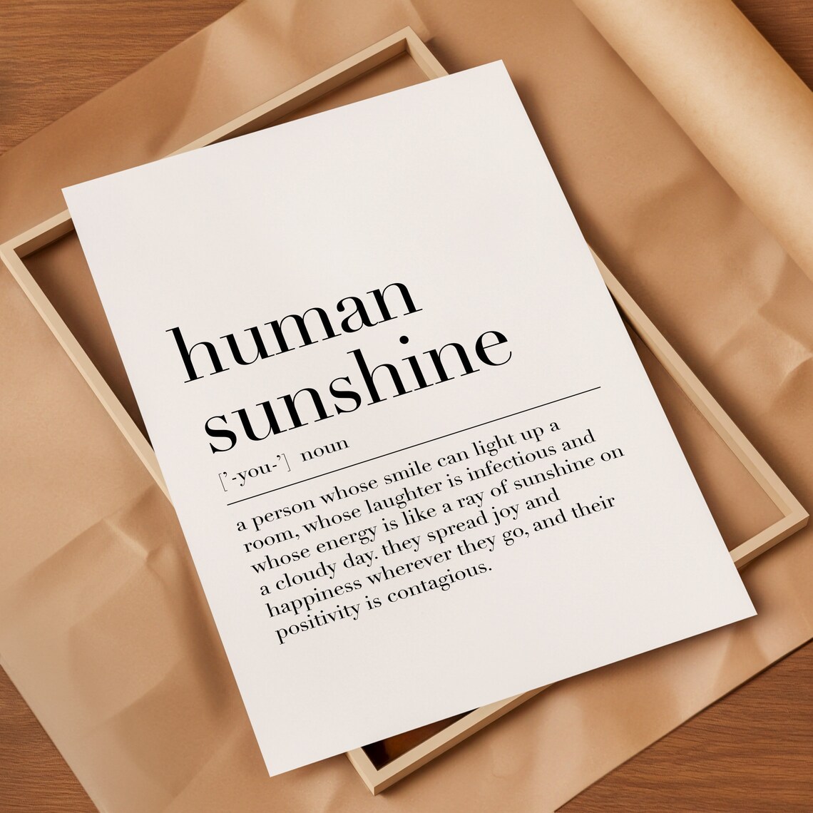 Human Sunshine Definition Human Sunshine Quote Human Sunshine Poster Human Sunshine Sign Human Sunshine Wall Art Wall Decor - Image 2
