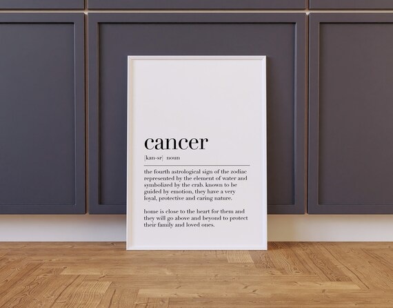 Cancer Cancer Print Cancer Poster Cancer Wall Art Poster Definition Print Cancer Quote Print Cancer Gifts Dictionary Poster