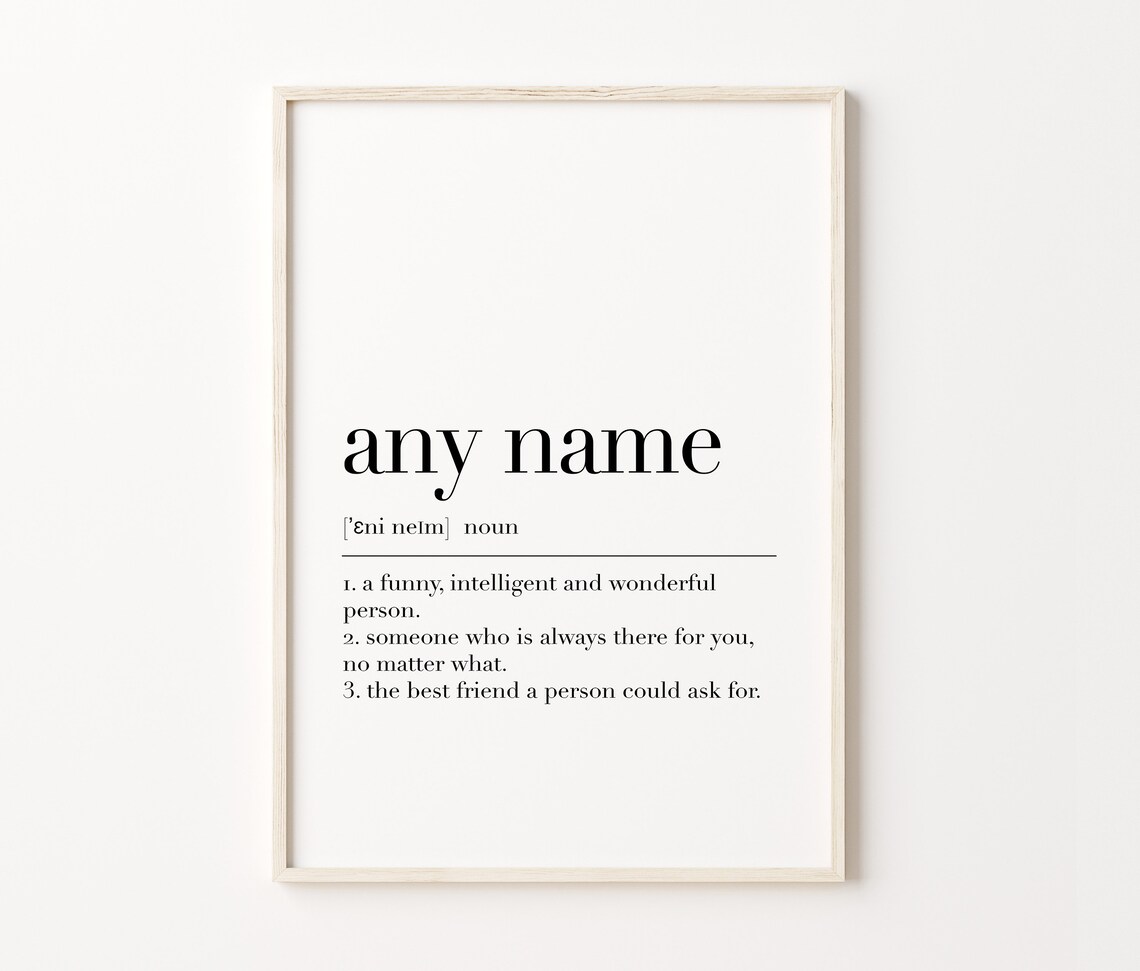 Personalized Name Definition Any Name Print Best Friend Definition Print Best Friend Gift Custom Definition Personalized Gift Birthday Gift - Image 3