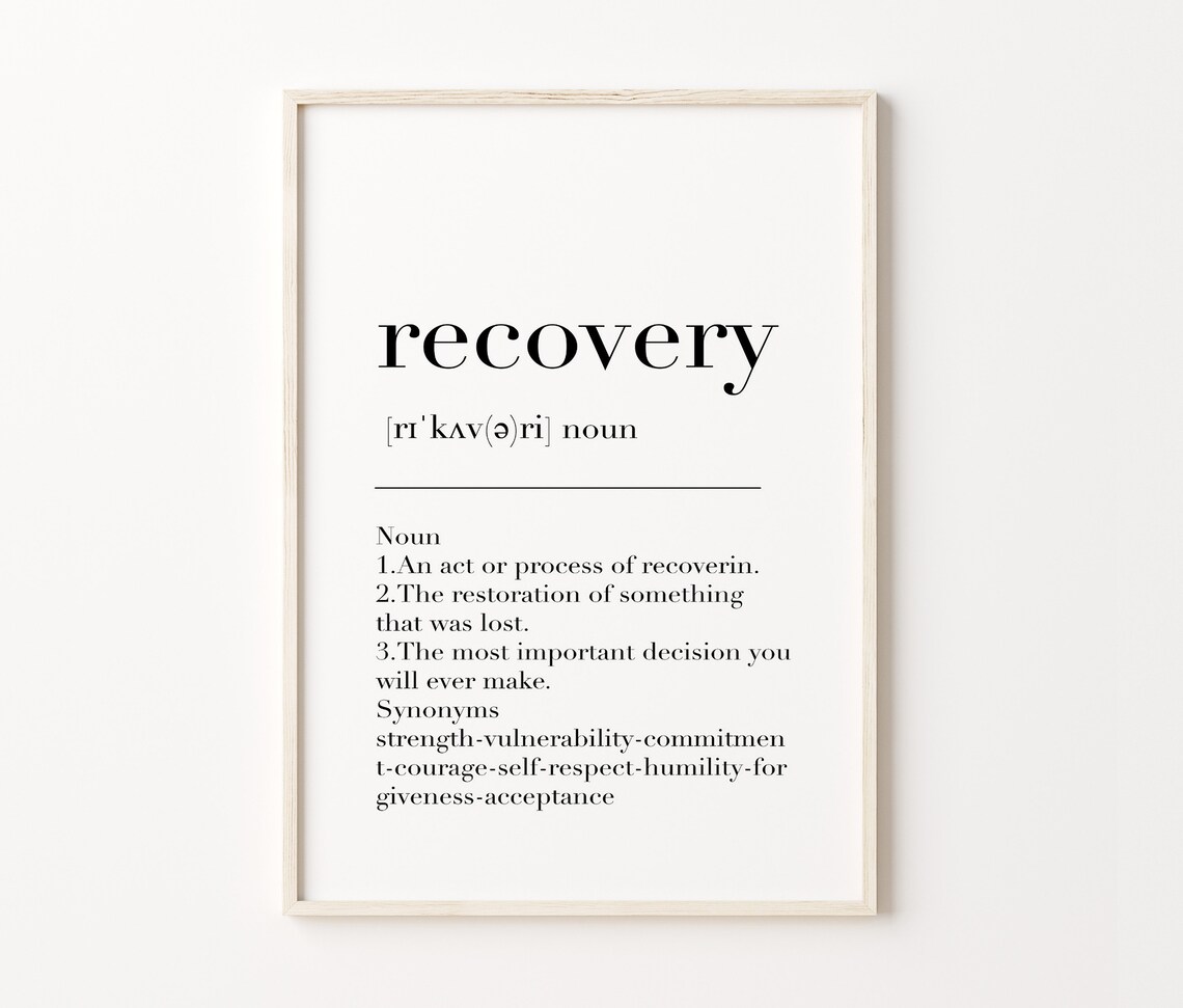 Recovery Definition Typography Art Print - Image 4