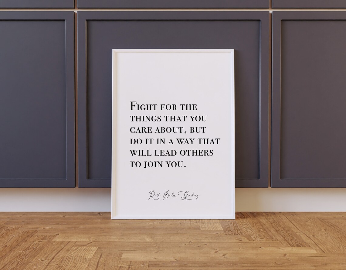 Fight For The Fight For The Print Fight For The Poster Ruth Bader Ginsburg Poster Ruth Bader Ginsburg Definition Print