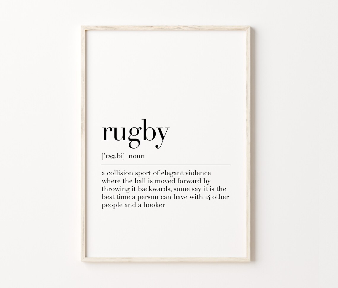Rugby Definition Print Gifts For Rugby Rugby Gifts Rugby Quote Poster Rugby Poster Rugby Print Rugby Wall Art Art - Image 4