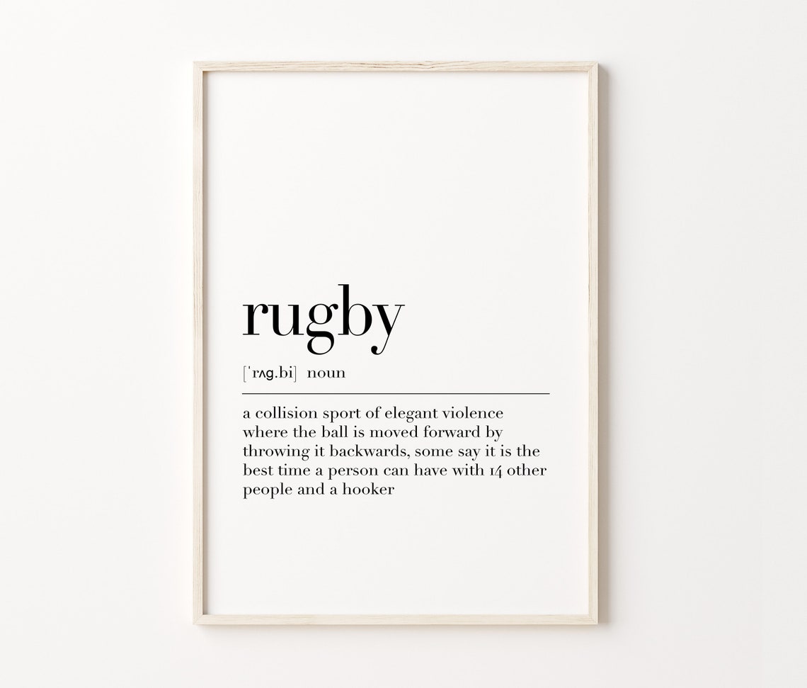 Rugby Funny Dictionary Definition Sport Quote Gift For Fan Poster - Image 4