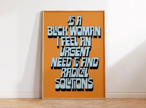 Feminist Art African Wall Empowerment Modern Black Afro Ethnic Decor Apartment Culture Print
