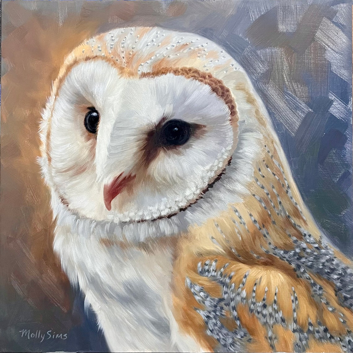 Barn Owl Painting Bird Painting Bird Art Barn Owl Birds Of Prey Owl Print Owl Painting Realistic Owl Beautiful Owl