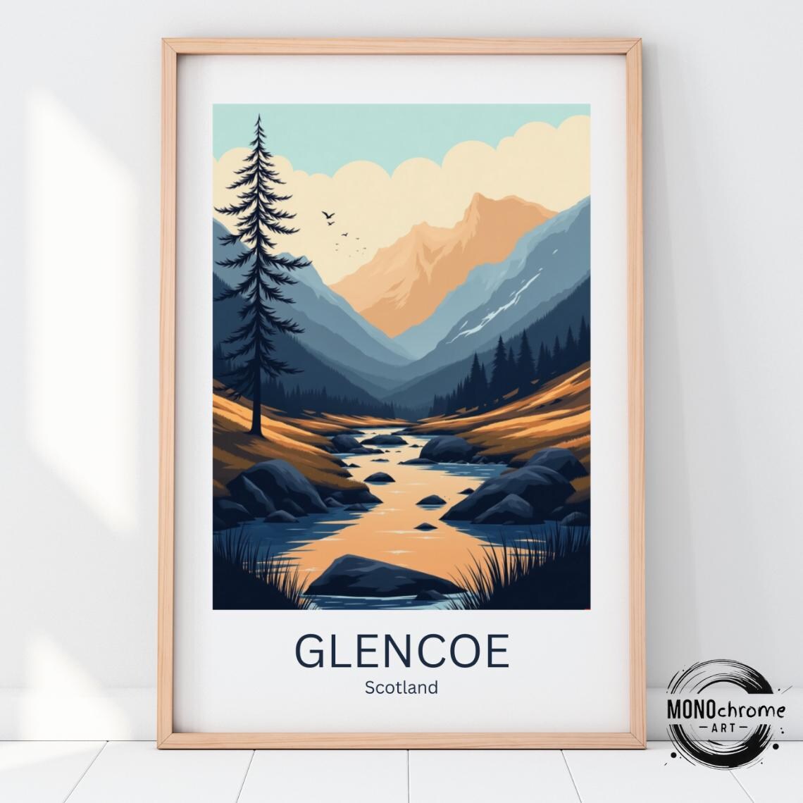 Glencoe Travel Print, Scotland Birthday Present