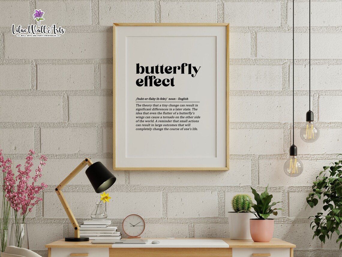 Butterfly Effect Definition Minimalist Art Print - Image 6