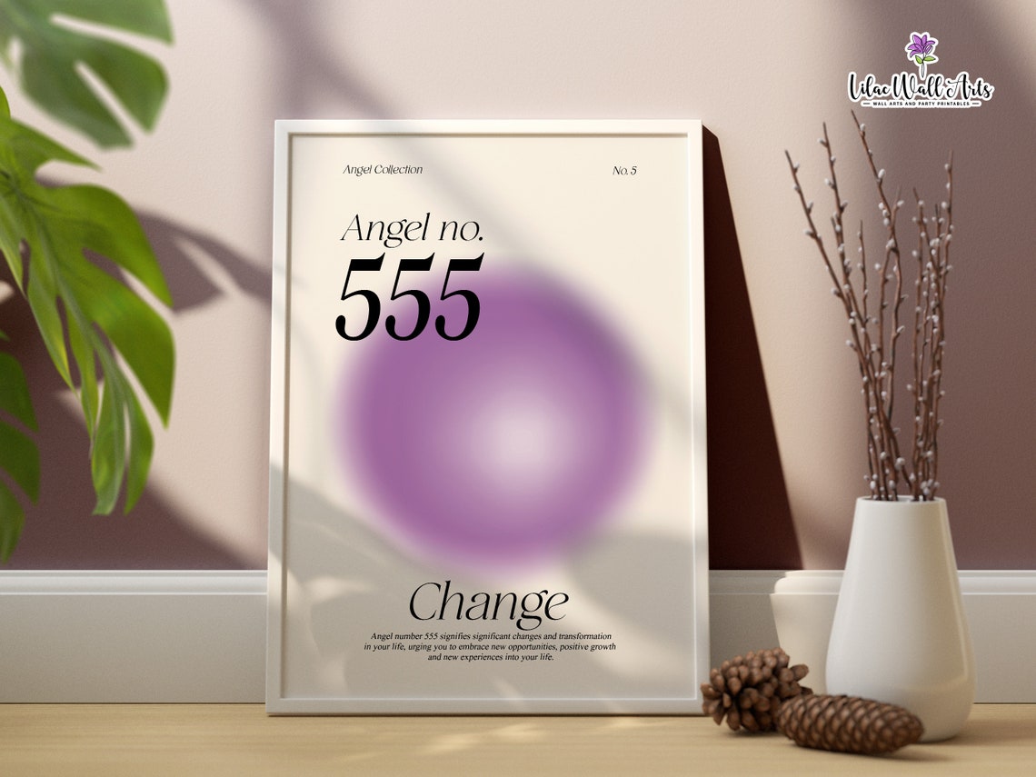 555 Angel Number Poster 111 222 333 444 555 Manifestation 000 Angel Number 555 Poster 555 Method 555 Print 555 Soul 555 Sign 555 Change - Image 4