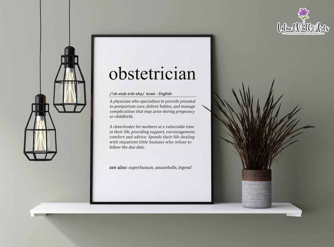 Obstetrician Personalized Thank You Art Print - Image 2