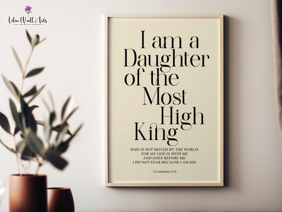 2 Corinthians 6:18 Nursery Bible Verse Art Print