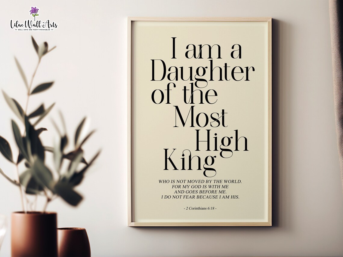 2 Corinthians 6:18 Nursery Bible Verse Art Print