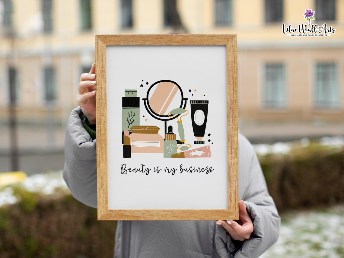 Beauty Is My Business Skincare Essentials Illustration Esthetician Poster - Image 4