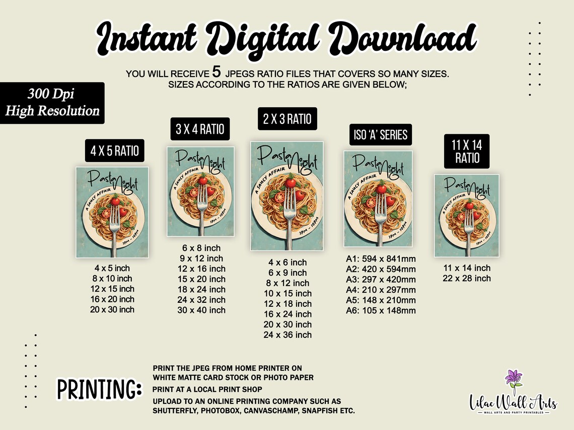 Pasta Night A Saucy Affair Retro Spaghetti Kitchen Restaurant Poster - Image 2