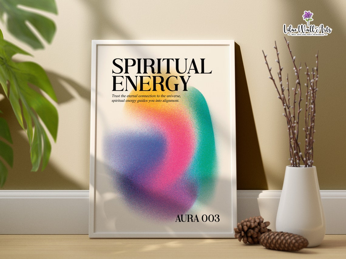 Spiritual Energy Rainbow Aura Gradient Poster Aura 003 Artwork