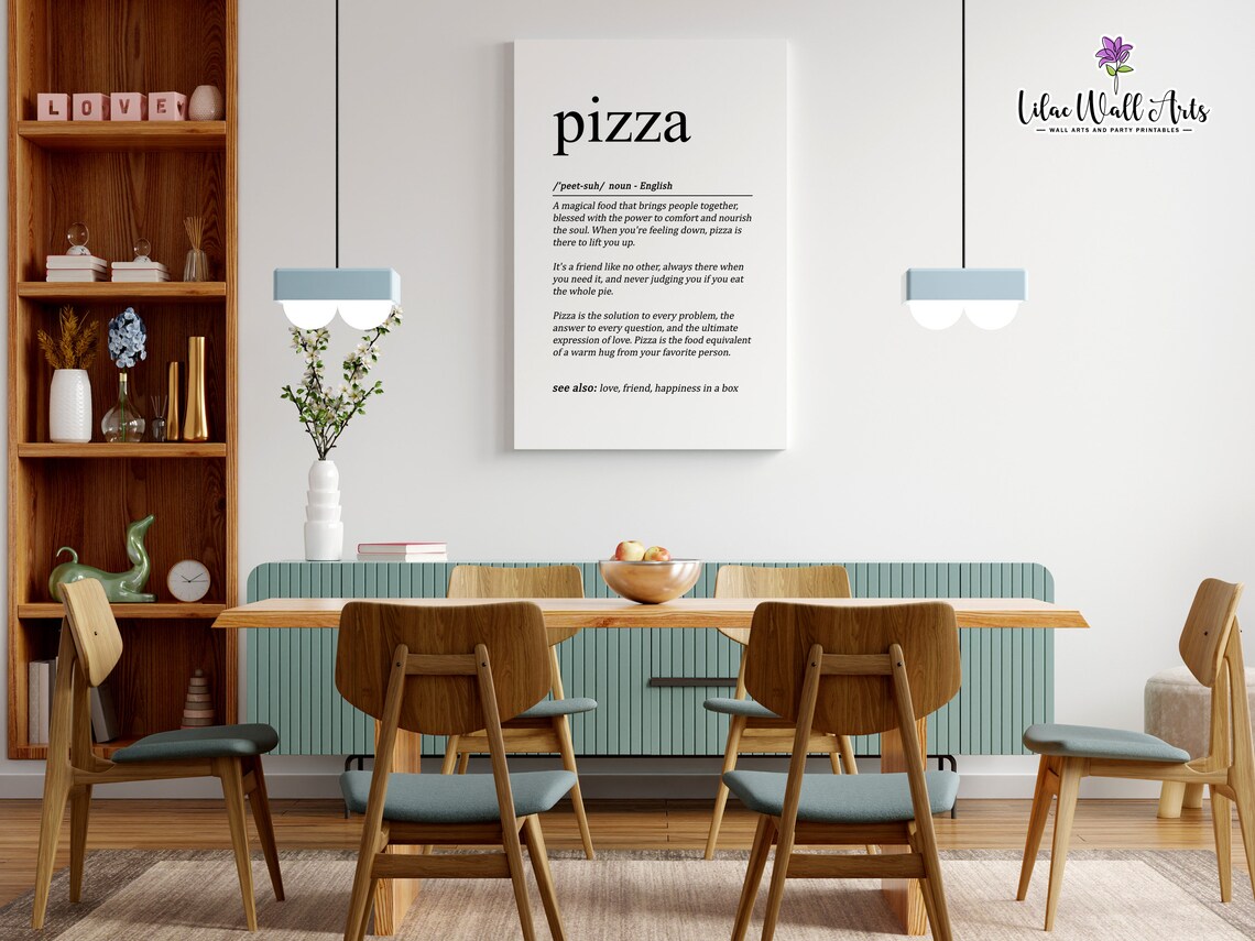 Pizza Definition Funny Kitchen Wall Art Print - Image 4