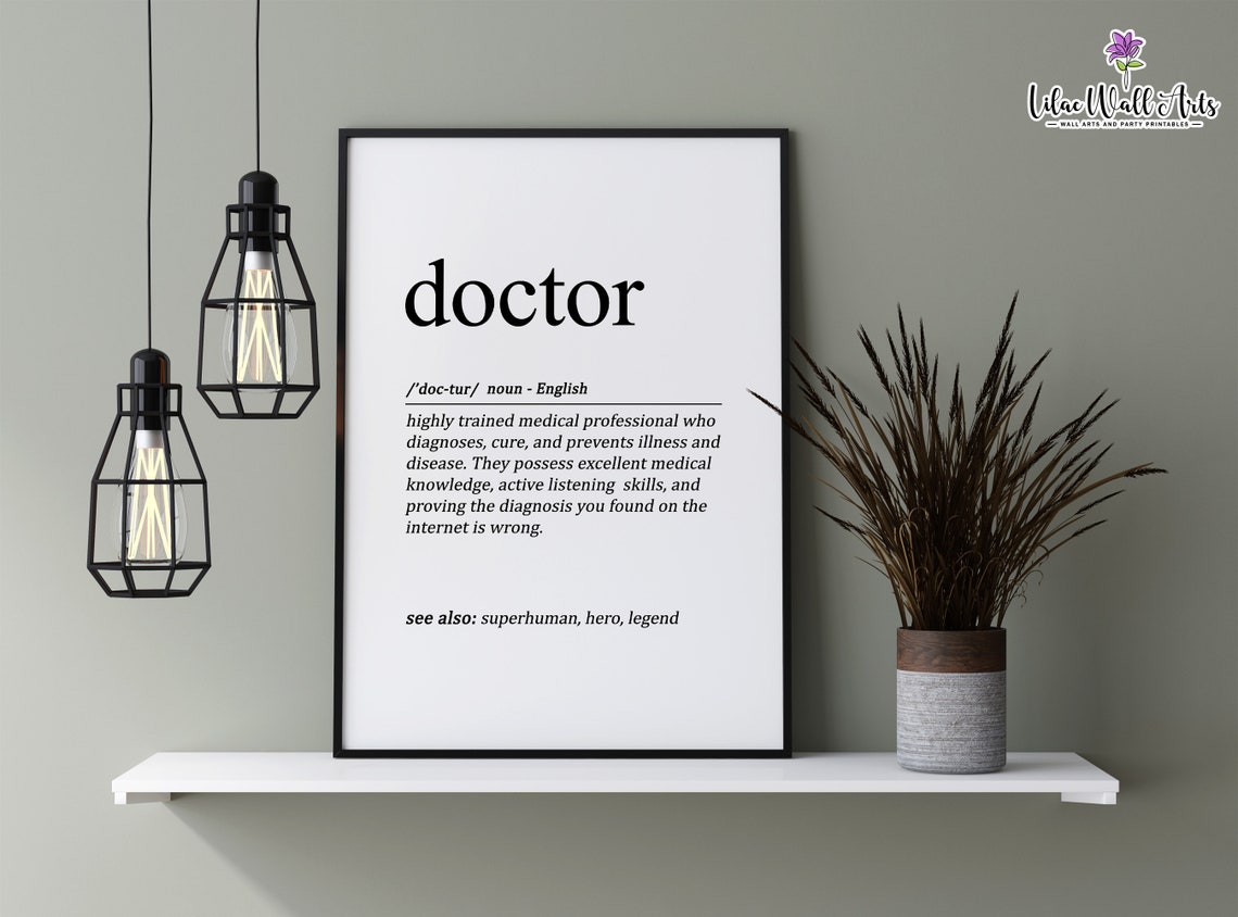 Doctor Wall Dcor Family Doctor Gift For Doctor Thank You Doctor Wall Art Doctor Office Medicine Wall Art Medical Gifts Doctor - Image 2