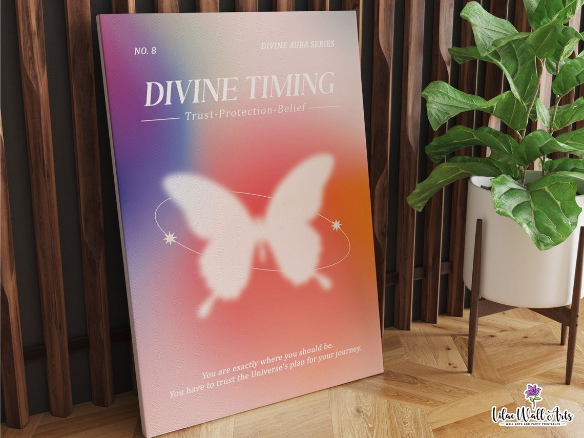Divine Timing Butterfly Aura Trust Protection Belief Spiritual Poster - Image 5