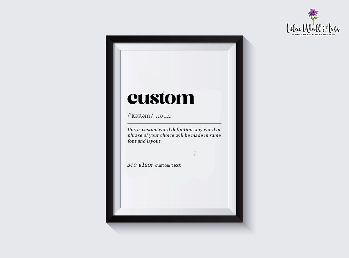 Personalized Custom Word Definition Print for Modern Home Decor - Image 3