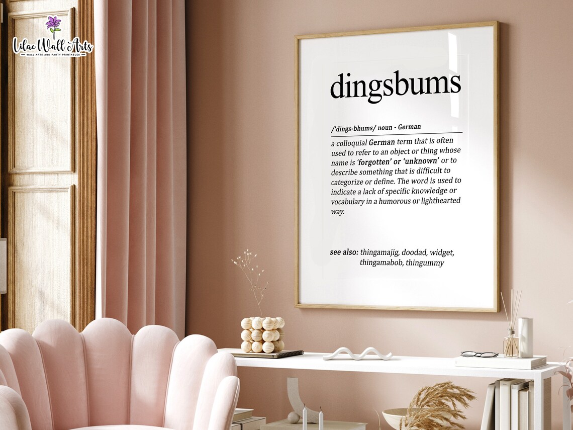 Dingsbums German Saying Typography Art Print - Image 4