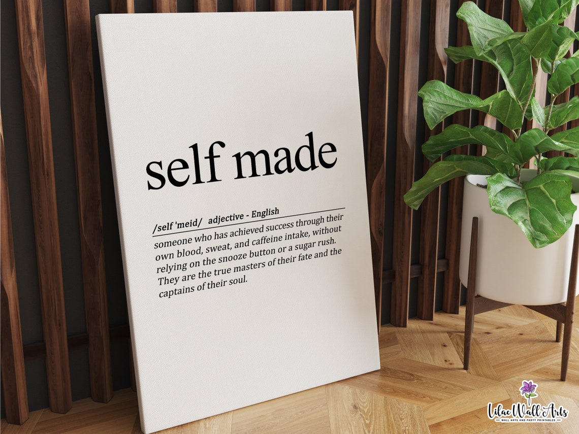 Self Made Definition Dictionary Style Entrepreneur Hustle Poster - Image 6