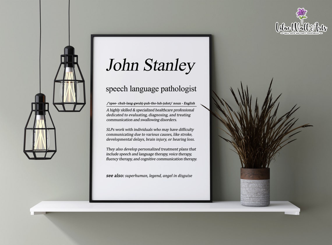 Personalized Speech Language Pathologist Definition SLP Gift Poster - Image 2