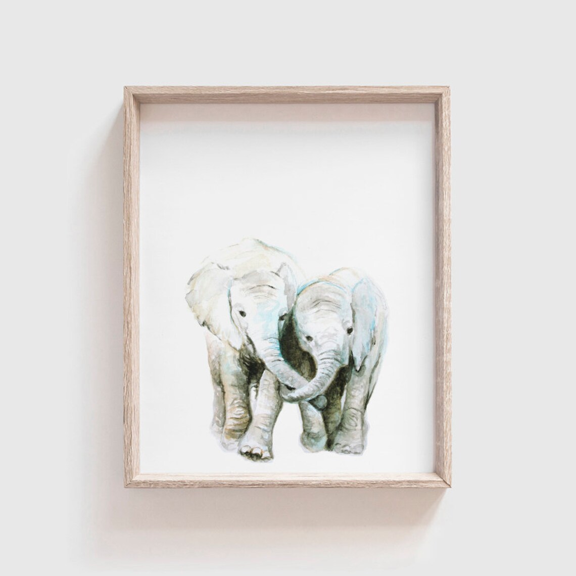 Elephants No. 1 Art Print, Baby Room Decor