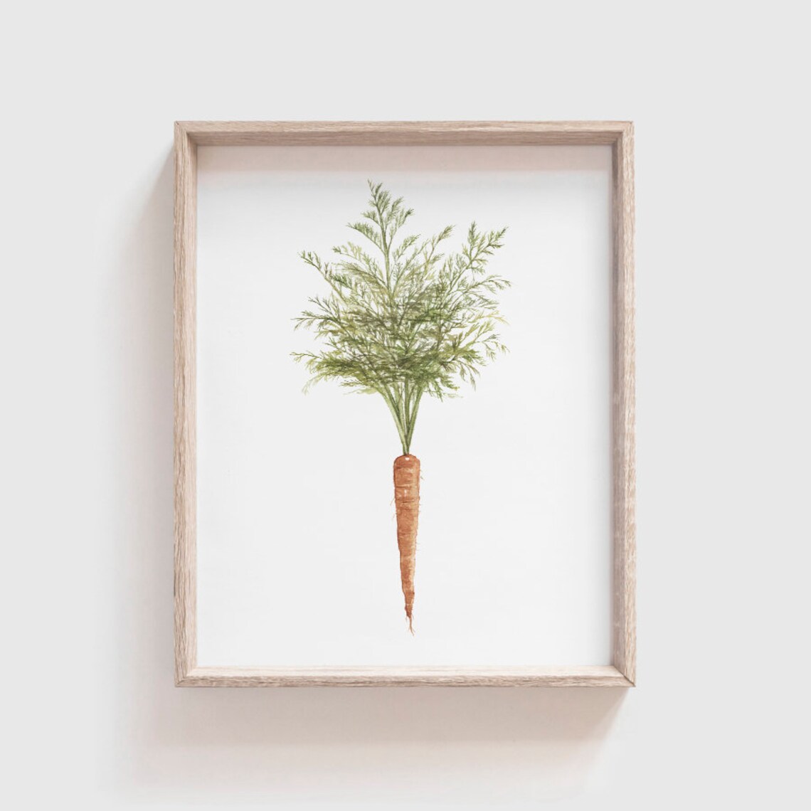 Carrot Watercolor Art Print, Kitchen Dining Decor
