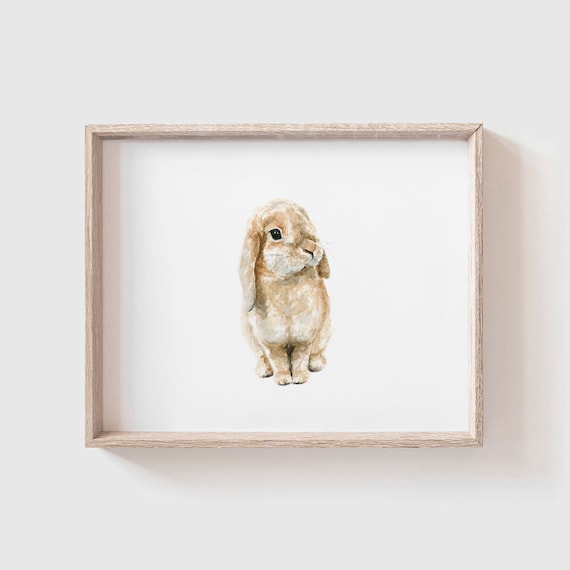 Bunny No 2 Watercolor Rabbit Art Print