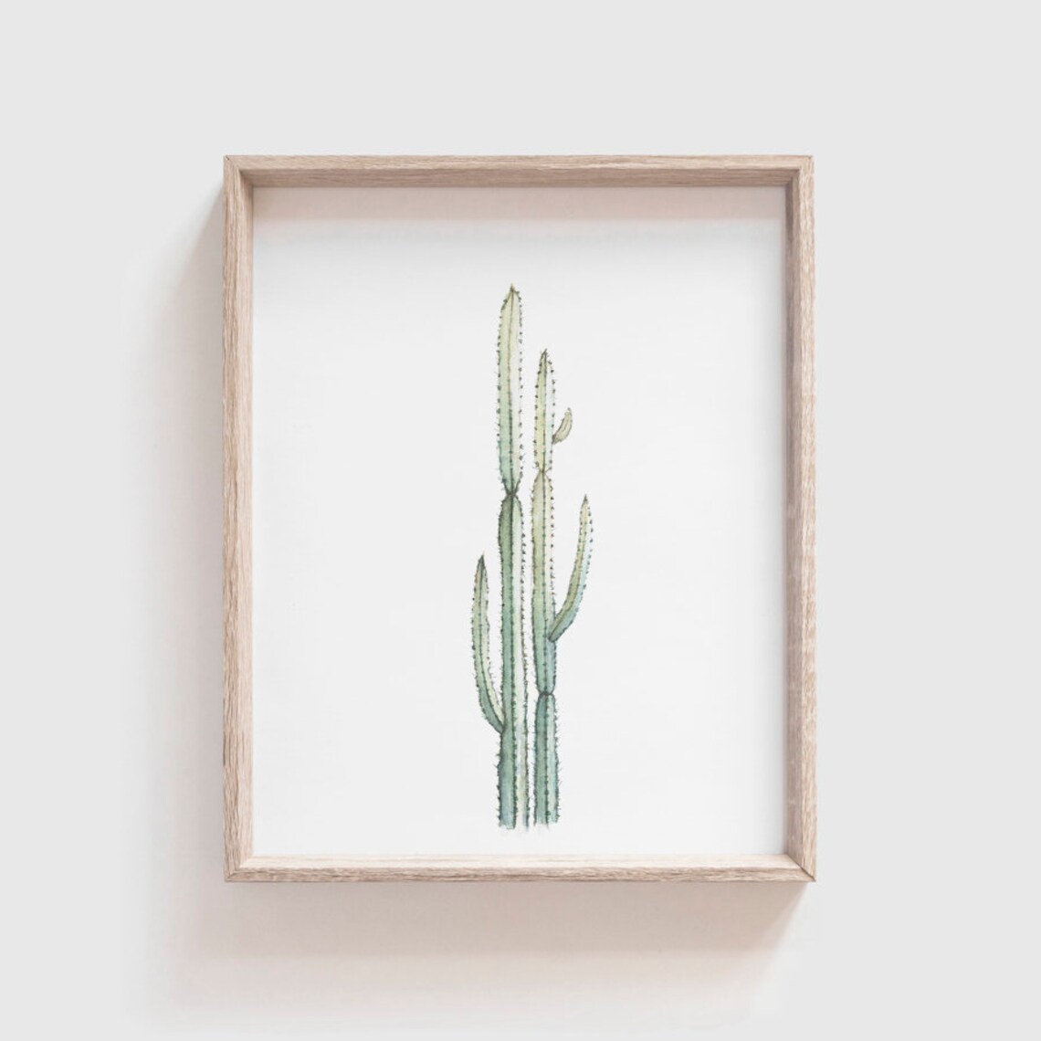 Spikey Cactus No. 3, Southwestern Watercolor Art Print