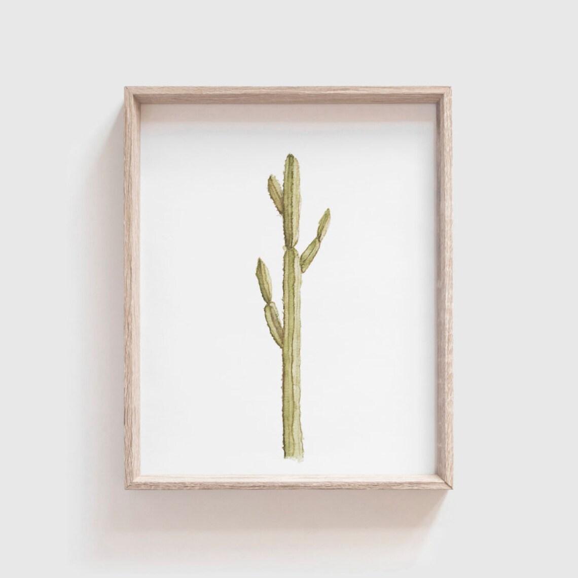Spikey Cactus No 2 Art Print, Southwestern Watercolor