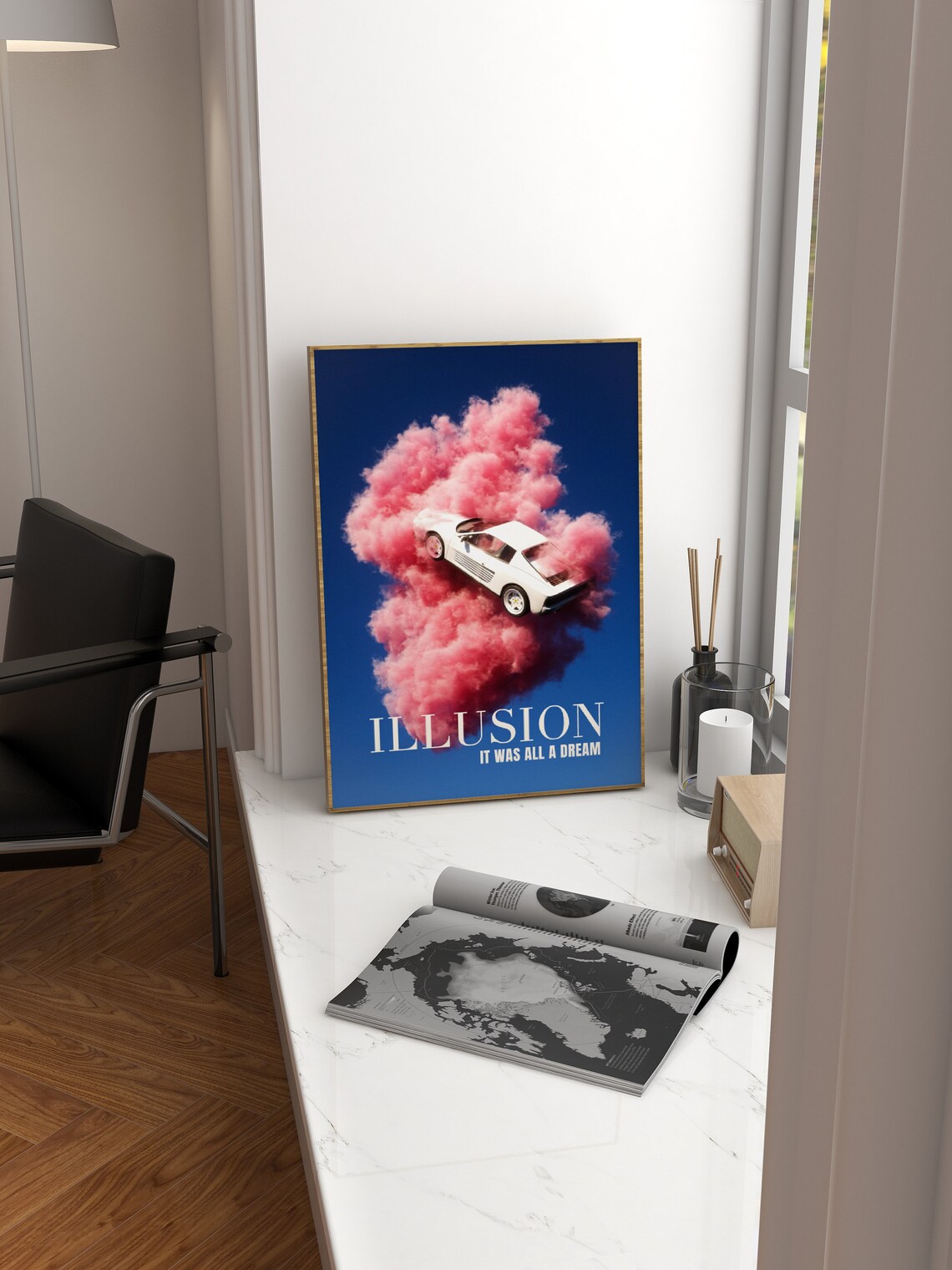 Retro Vintage Car Wall Art, Dorm Room Decor - Image 2