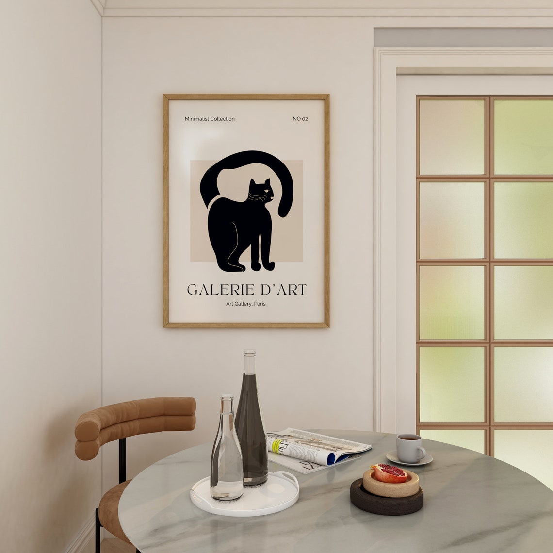 Matisse Black Cat Minimalist Wall Art - Image 5