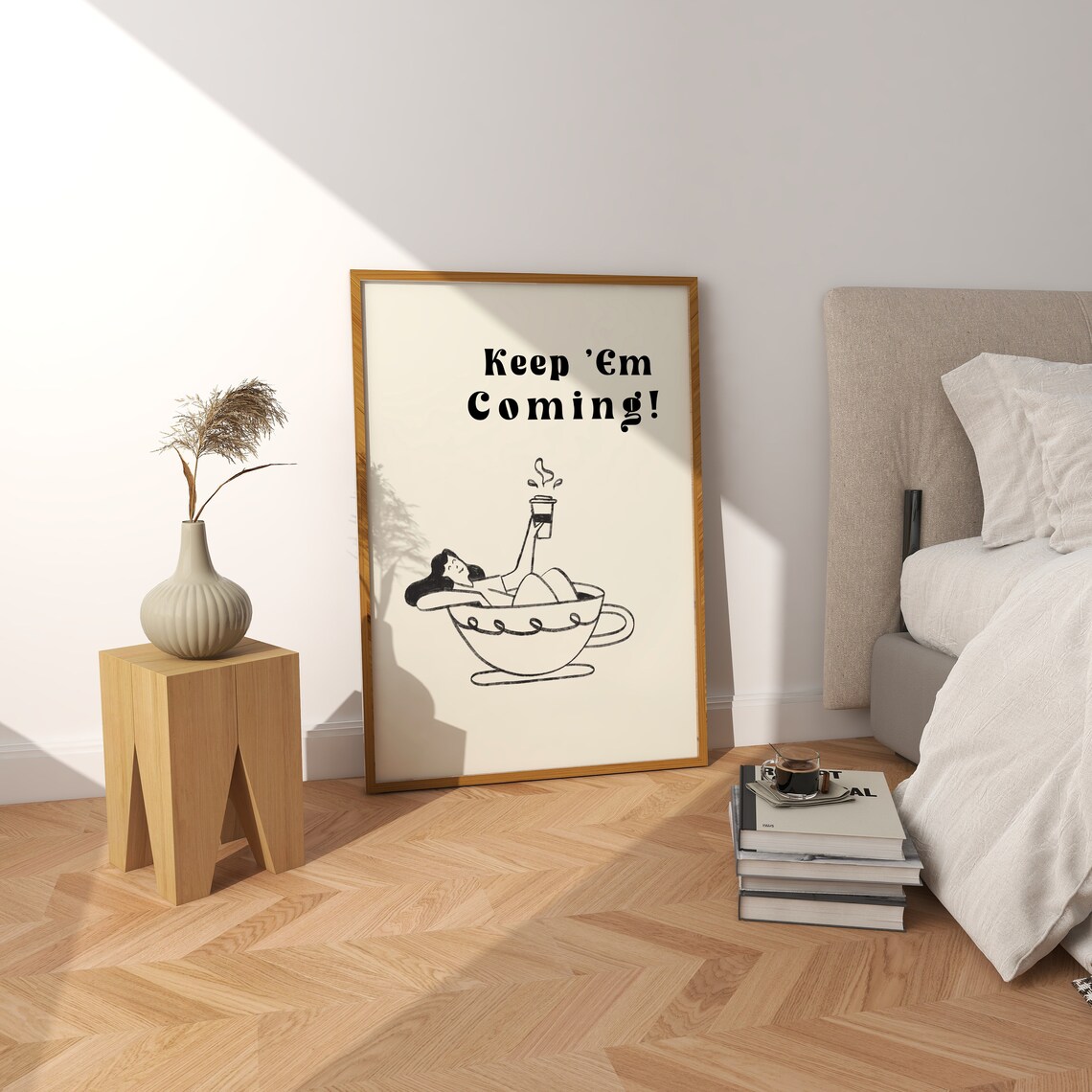 Keep Em Coming Coffee Wall Art, Kitchen Decor - Image 5